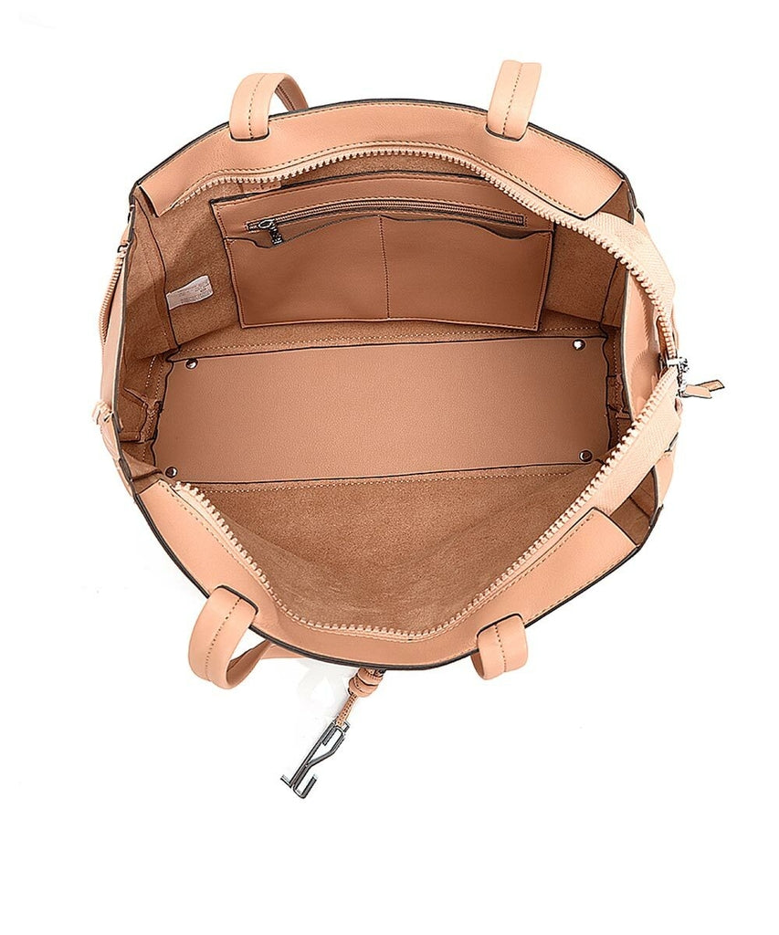 Bolsa Shopper Santa Lolla Nude Rosado Zíper Lateral