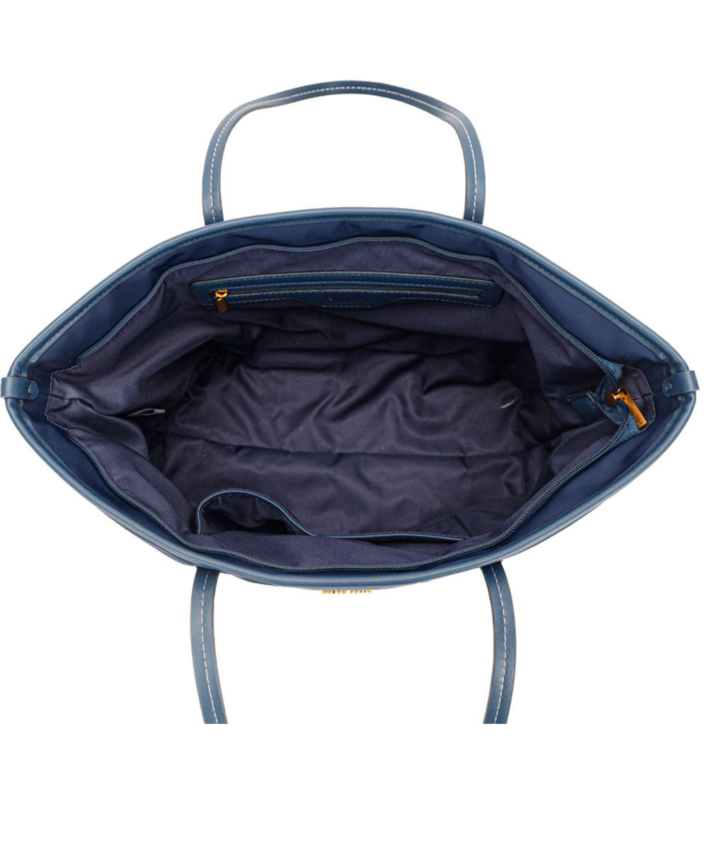 Bolsa Shopper Santa Lolla Nylon Universitária Azul Marinho