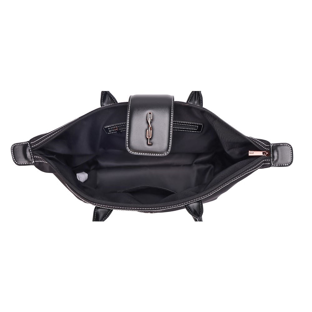 Bolsa Shopper Santa Lolla Preta Alça De Ombro