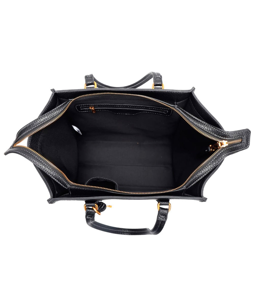 Bolsa Shopper Santa Lolla Preta Estruturada