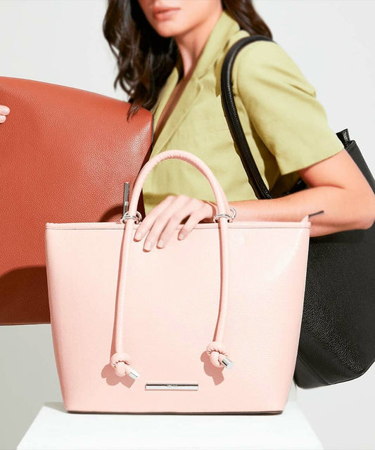 Bolsa Shopper Santa Lolla Rosê Alça Corda