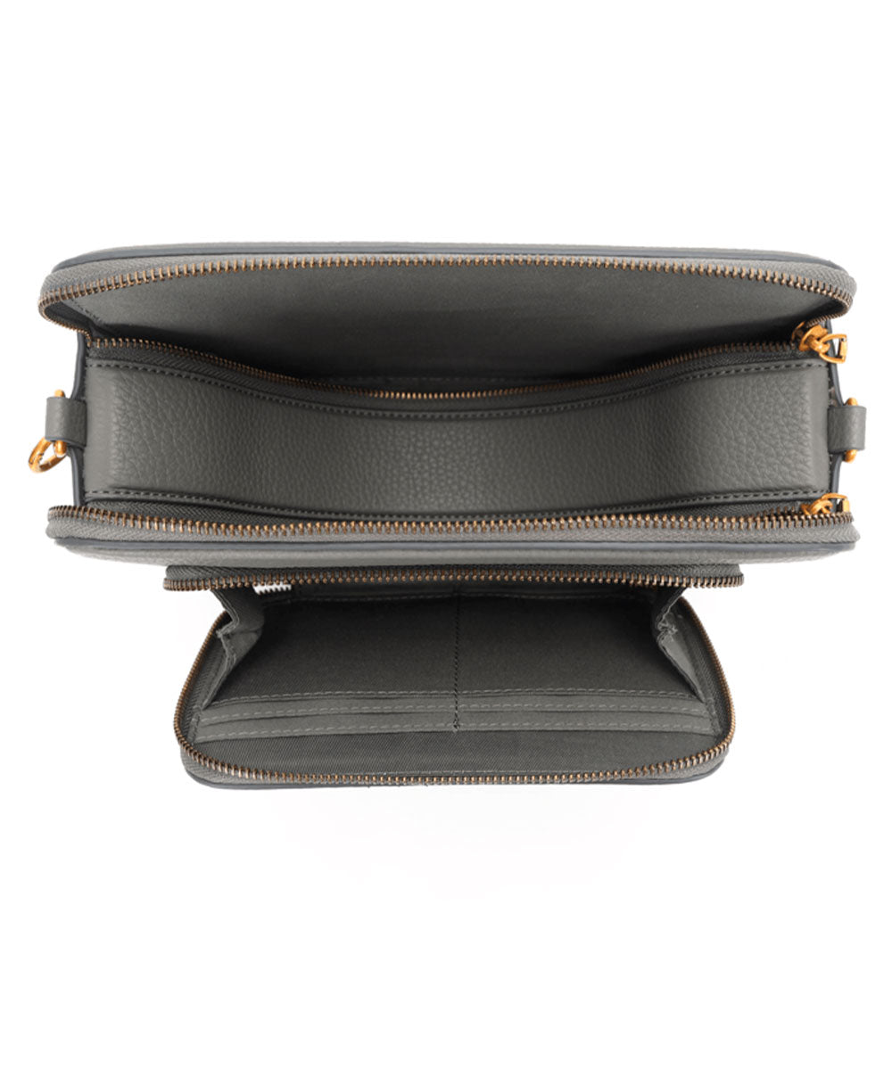 Bolsa Tiracolo Santa Lolla Cinza Alça Ajustável