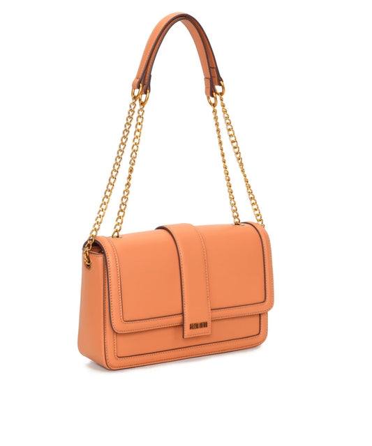 Bolsa Tiracolo Santa Lolla Marrom Cognac Alça Corrente