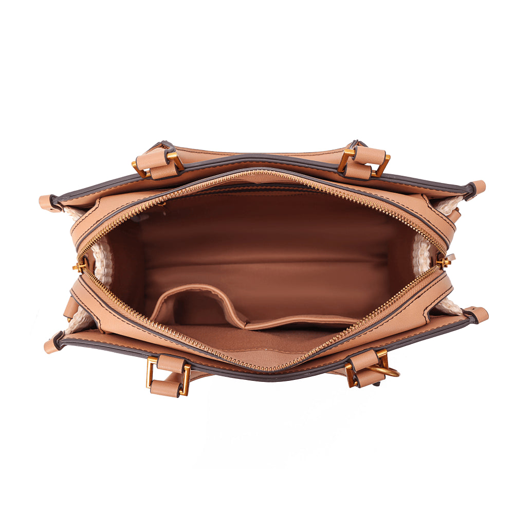 Bolsa Tote Bege Tramada Santa Lolla Duas Alças