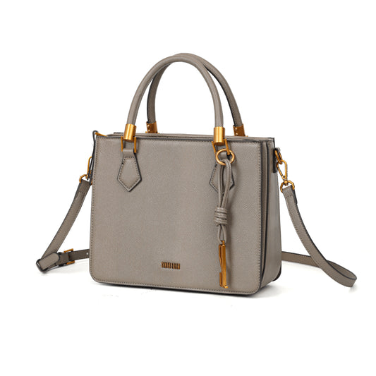 Bolsa Tote Cinza Fog Santa Lolla Duas Alças