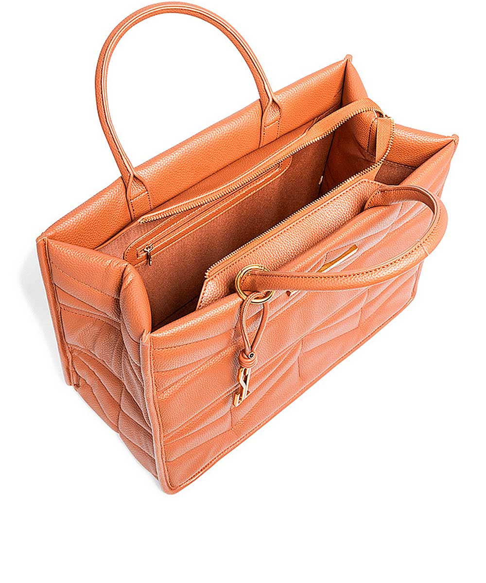 Bolsa Tote Marrom Grande Matelassê