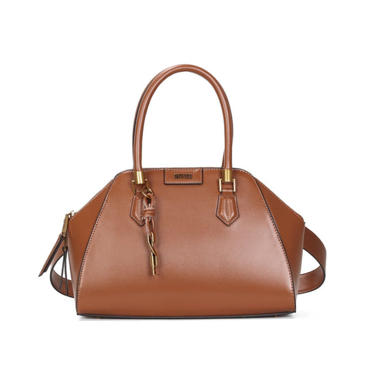 Bolsa Tote Marrom Safari Santa Lolla Alça Dupla