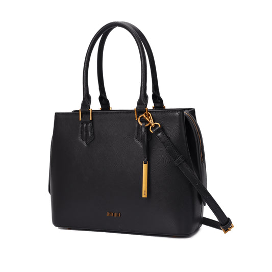 Bolsa Tote Preta Risco Santa Lolla Duas Alças