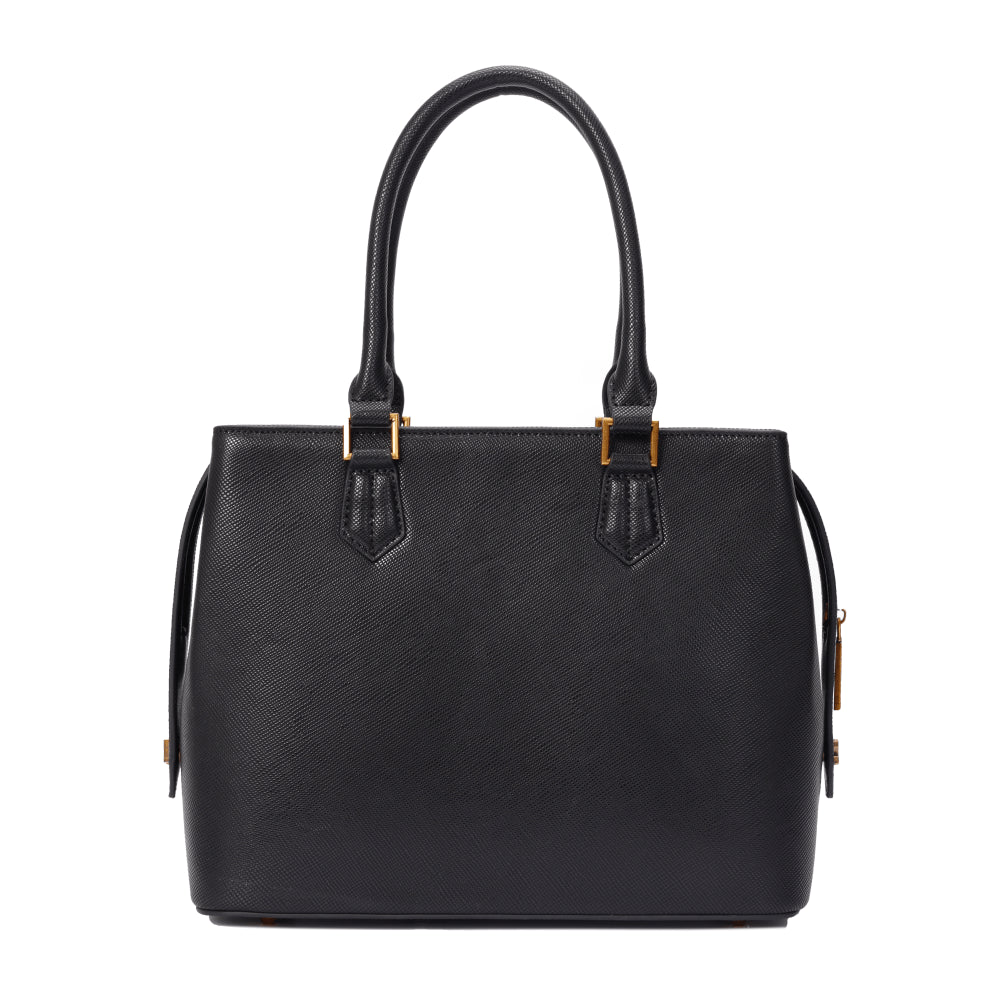 Bolsa Tote Preta Risco Santa Lolla Duas Alças