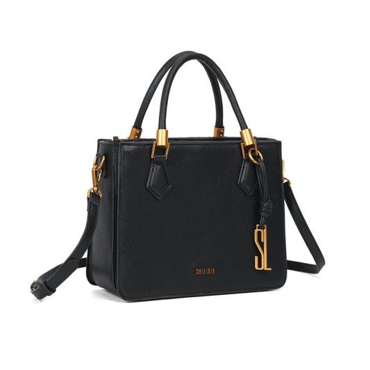 Bolsa Tote Preta Santa Lolla Duas Alças