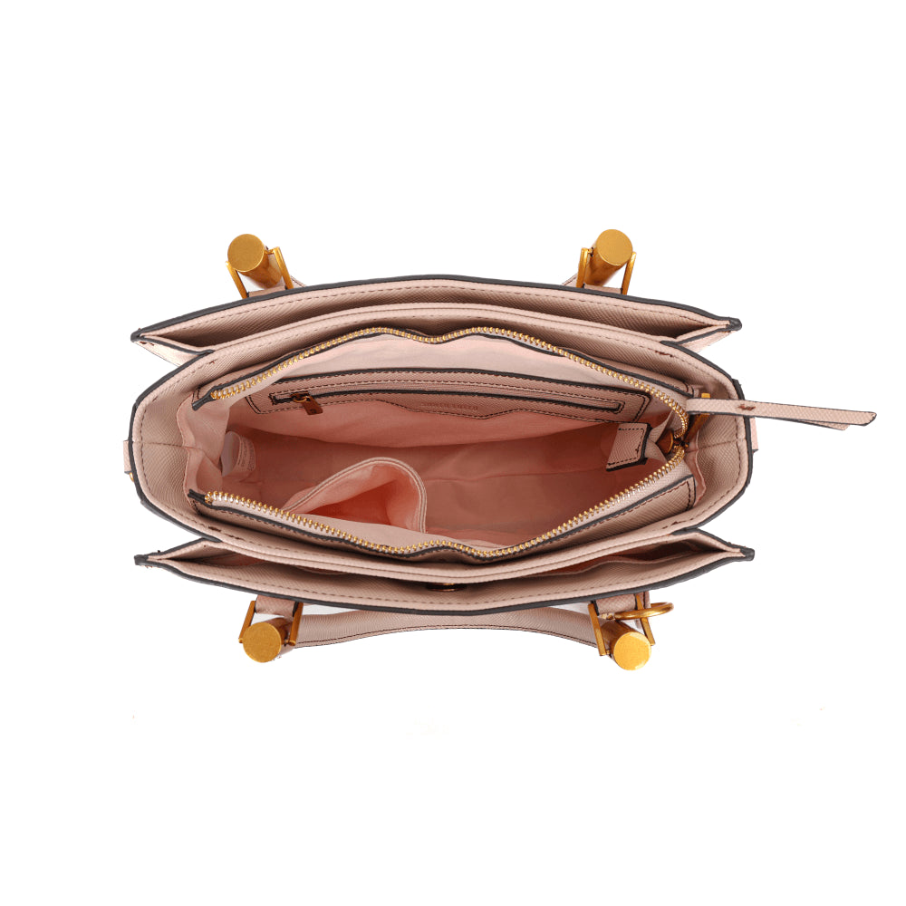 Bolsa Tote Santa Lolla Bege Risco Duas Alças