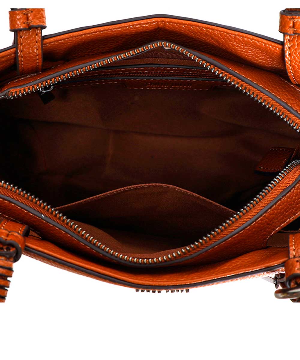 Bolsa Tote Santa Lolla Marrom Alça Transversal