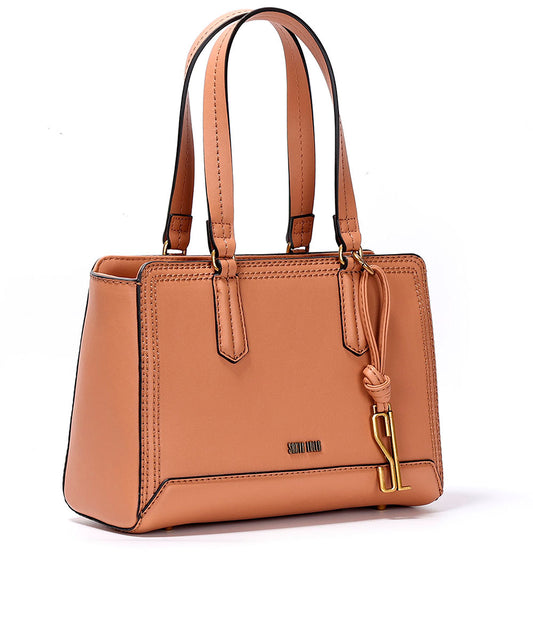 Bolsa Tote Santa Lolla Marrom Cognac Grande