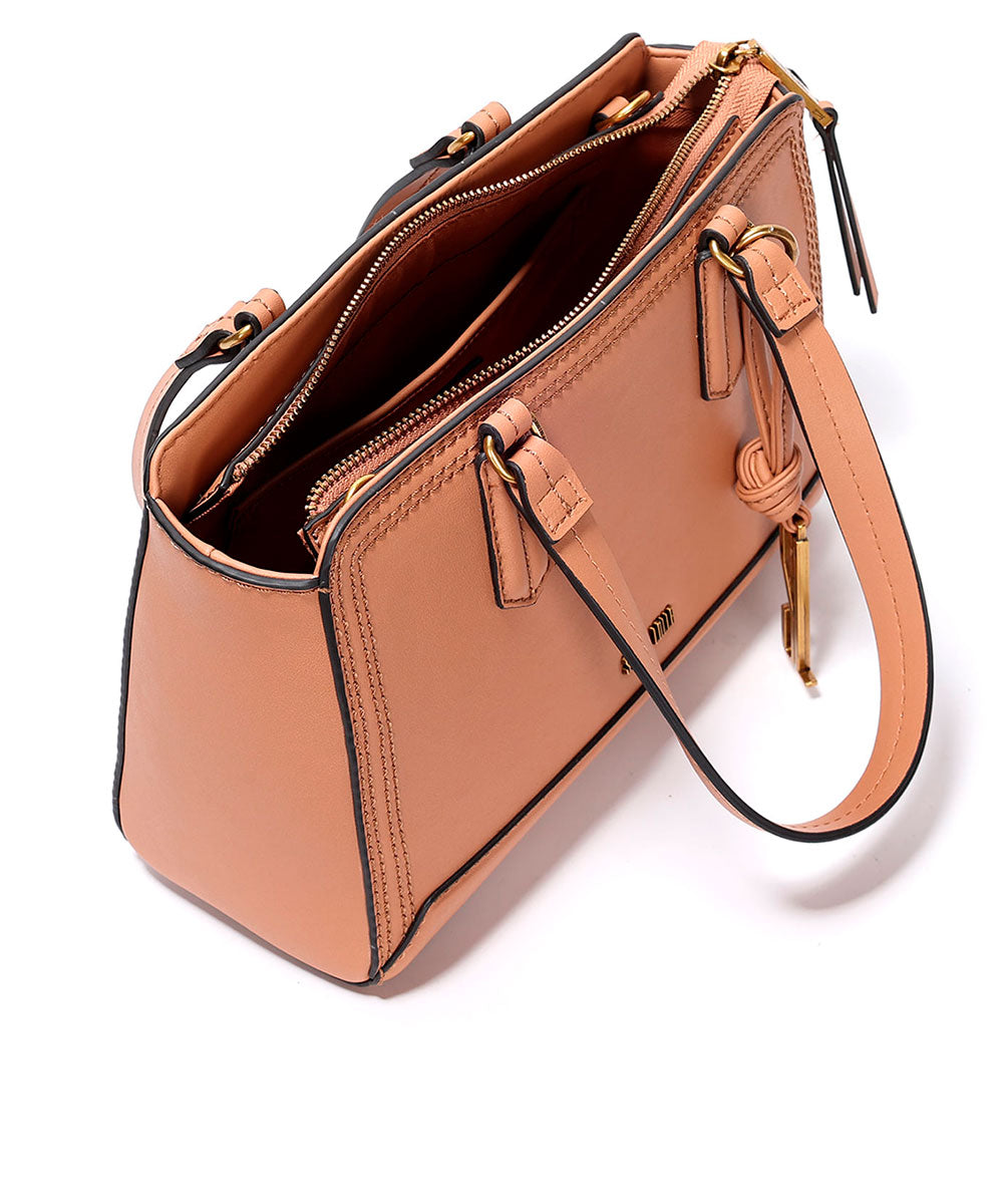 Bolsa Tote Santa Lolla Marrom Cognac Grande