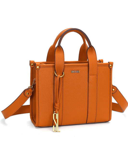 Bolsa Tote Santa Lolla Marrom Cognac Universitária