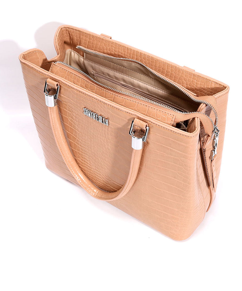 Bolsa Tote Santa Lolla Nude Brilho