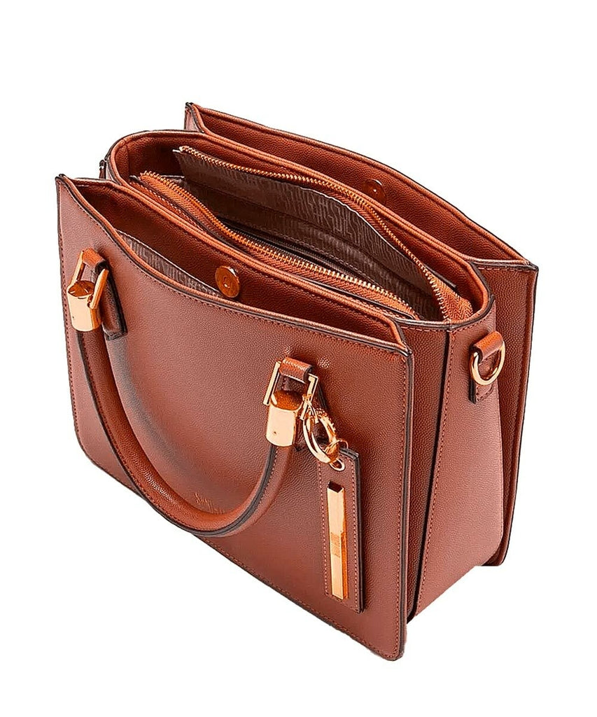 Bolsa Tote Santa Lolla Nude Estruturada Alça Tiracolo