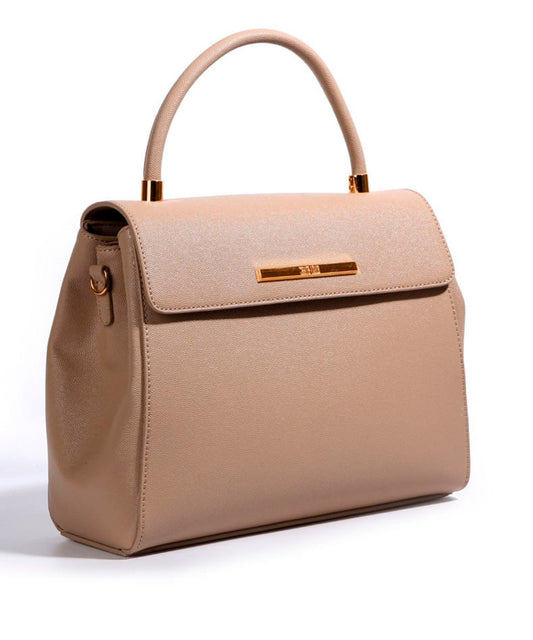 Bolsa Tote Santa Lolla Nude Estruturada Alça Tiracolo