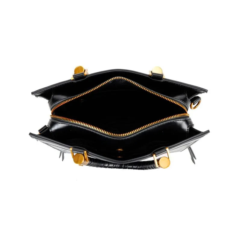 Bolsa Tote Santa Lolla Preta Duas Alças