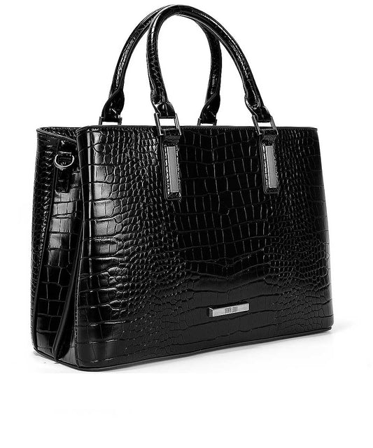 Bolsa Tote Santa Lolla Preto Brilho