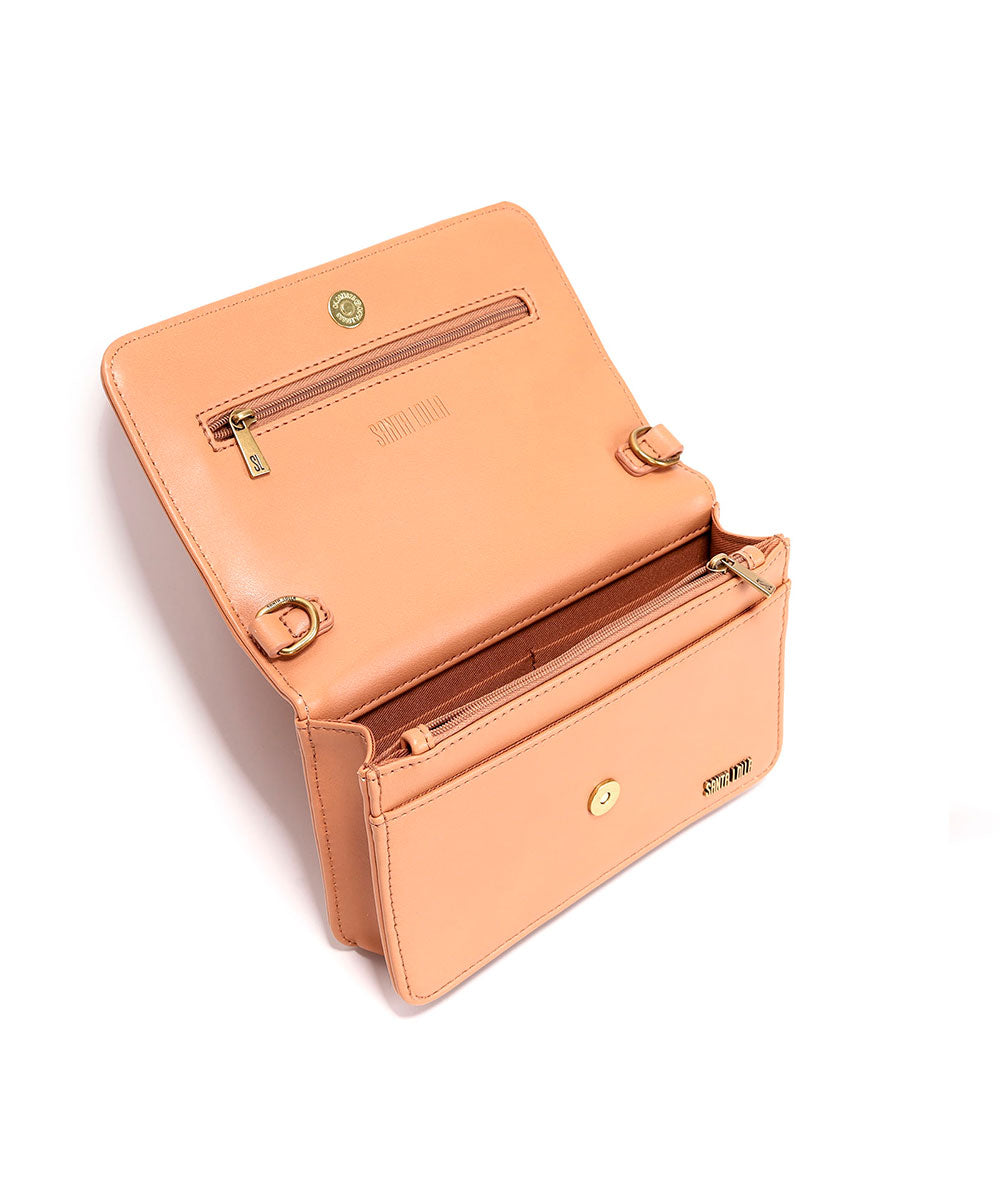 Bolsa Transversal Marrom Cognac Correntes