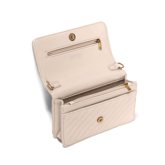 Bolsa Transversal Off White Santa Lolla Matelassê
