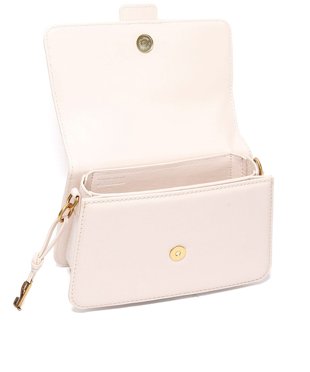 Bolsa Transversal Off White Santa Lolla Pesponto