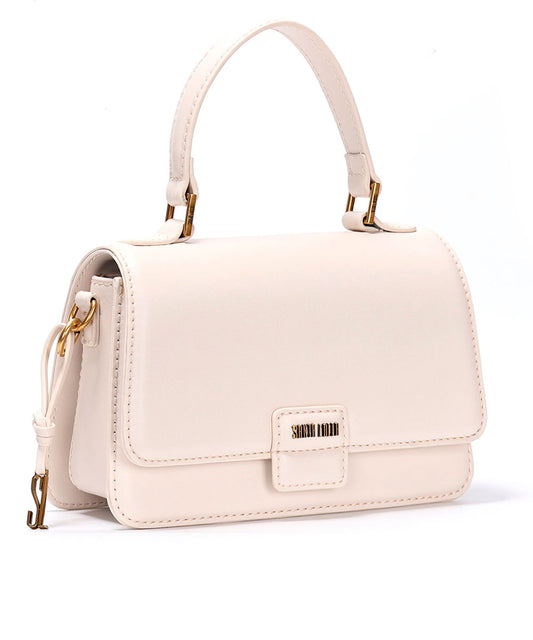 Bolsa Transversal Off White Santa Lolla Pesponto