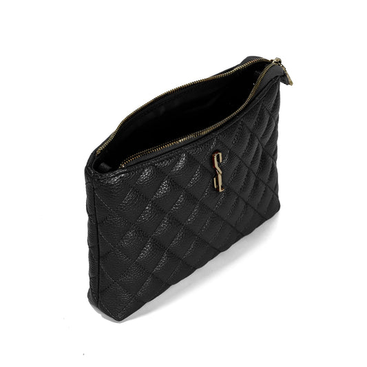 Bolsa Transversal Preta Santa Lolla Matelassê