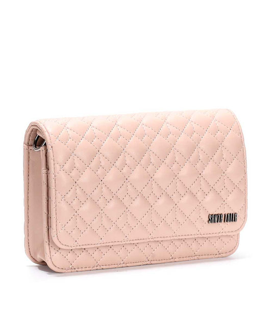 Bolsa Transversal Santa Lolla Alça Corrente Bege