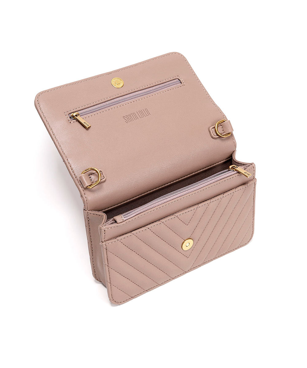 Bolsa Transversal Santa Lolla Areia Matelassê