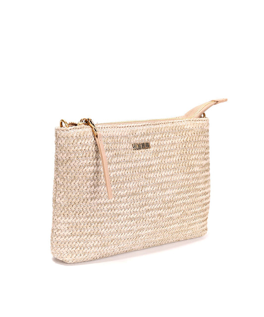 Bolsa Transversal Santa Lolla Areia Palha Tramada
