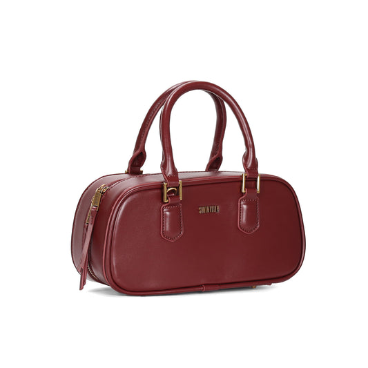 Bolsa Transversal Santa Lolla Bordô Duas Alças
