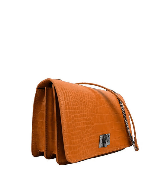 Bolsa Transversal Santa Lolla Caramelo Alça Corrente