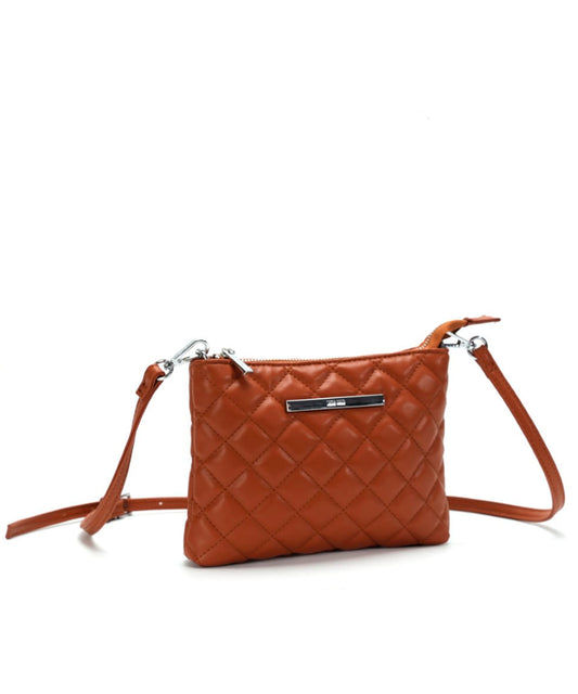 Bolsa Transversal Santa Lolla Caramelo Soft Matelassê