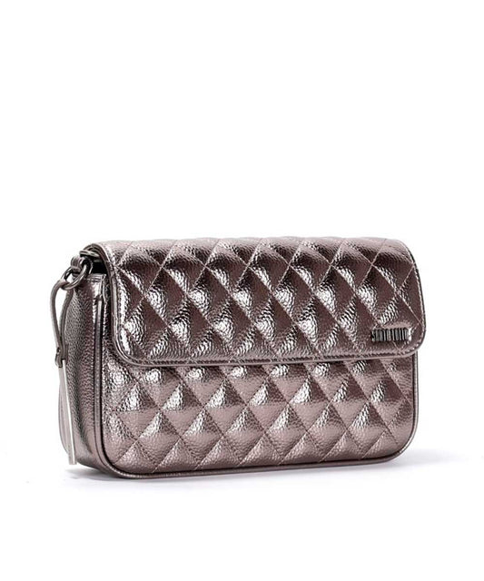 Bolsa Transversal Santa Lolla Grafite Metalizado