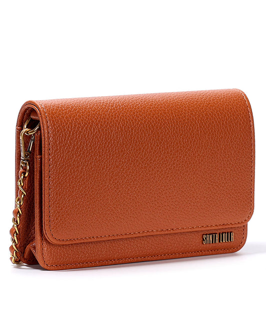 Bolsa Transversal Santa Lolla Marrom Cinamon Correntes