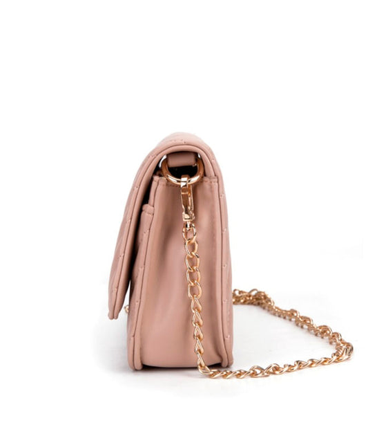 Bolsa Transversal Santa Lolla Nude Soft Matelassê