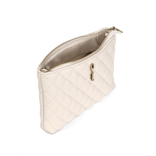 Bolsa Transversal Santa Lolla Off White Alça Correntes