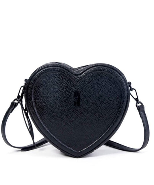 Bolsa Transversal Santa Lolla Preta Coração