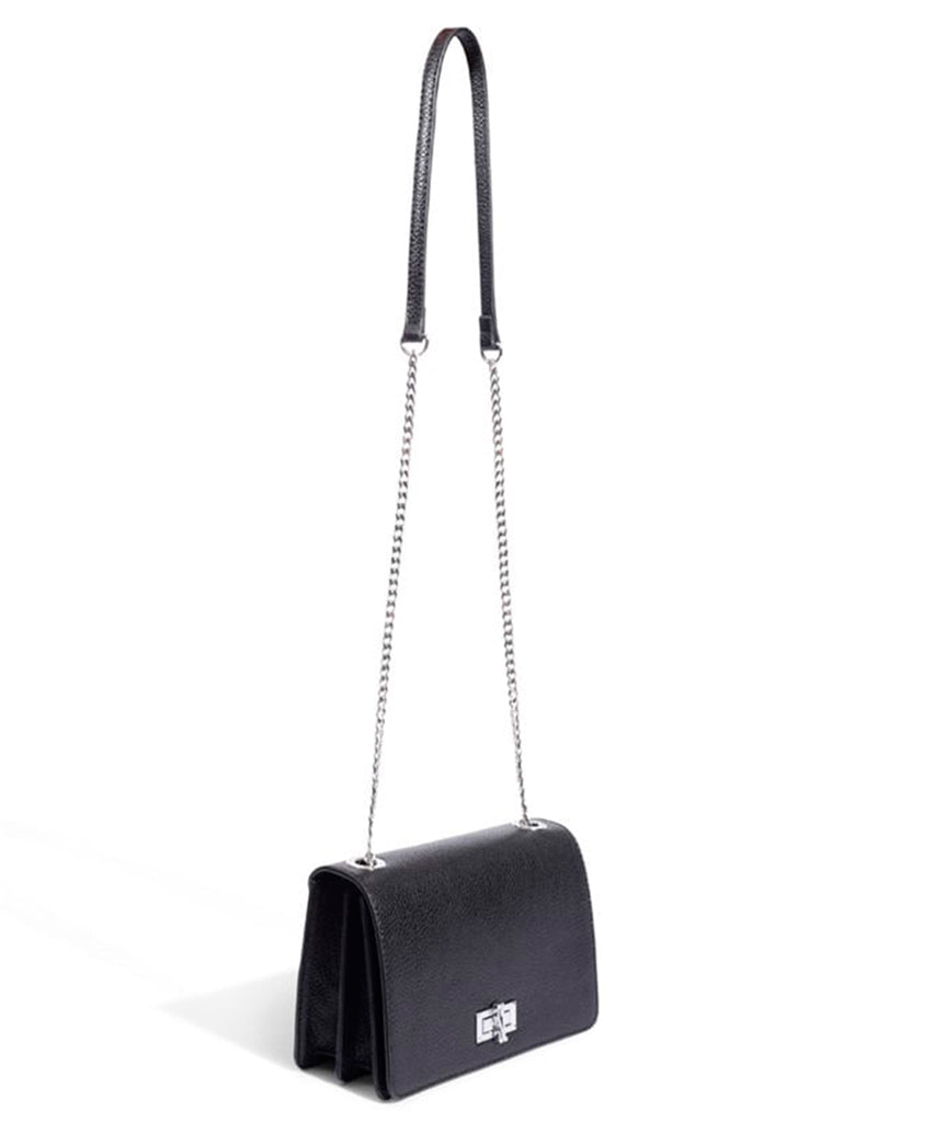 Bolsa Transversal Santa Lolla Preta Floater Alça Corrente