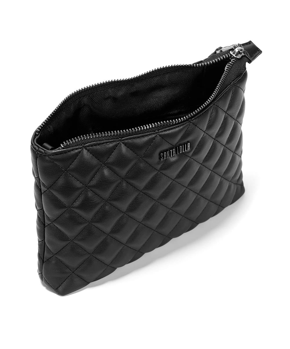 Bolsa Transversal Santa Lolla Preta Matelassê