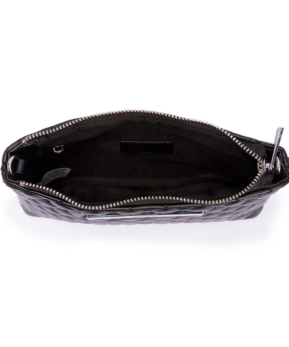 Bolsa Transversal Santa Lolla Preta Soft Matelassê