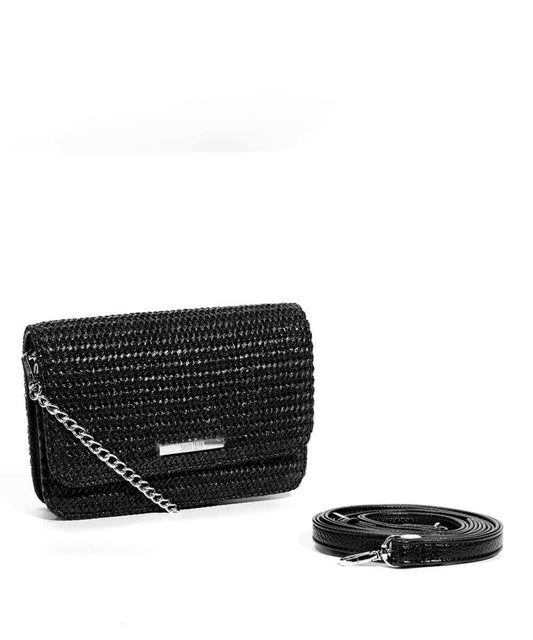 Bolsa Transversal Santa Lolla Preto Tramado Correntes