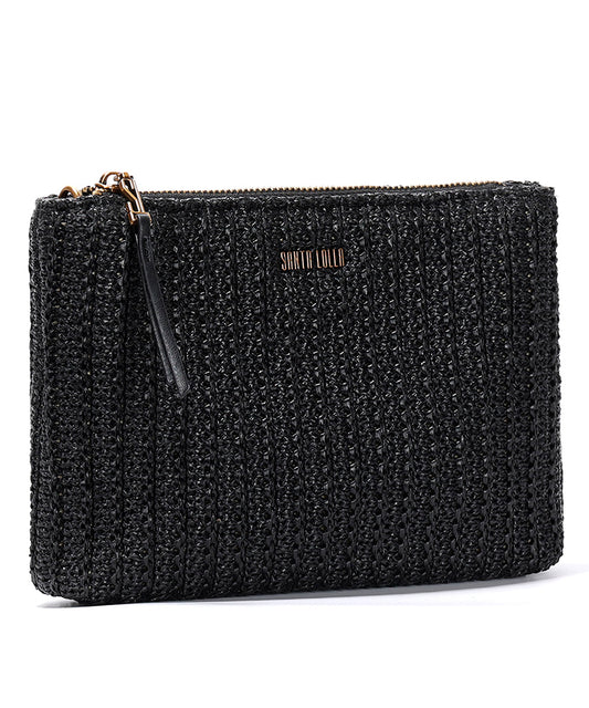 Bolsa Transversal Santa Lolla Preto Tramado Correntes