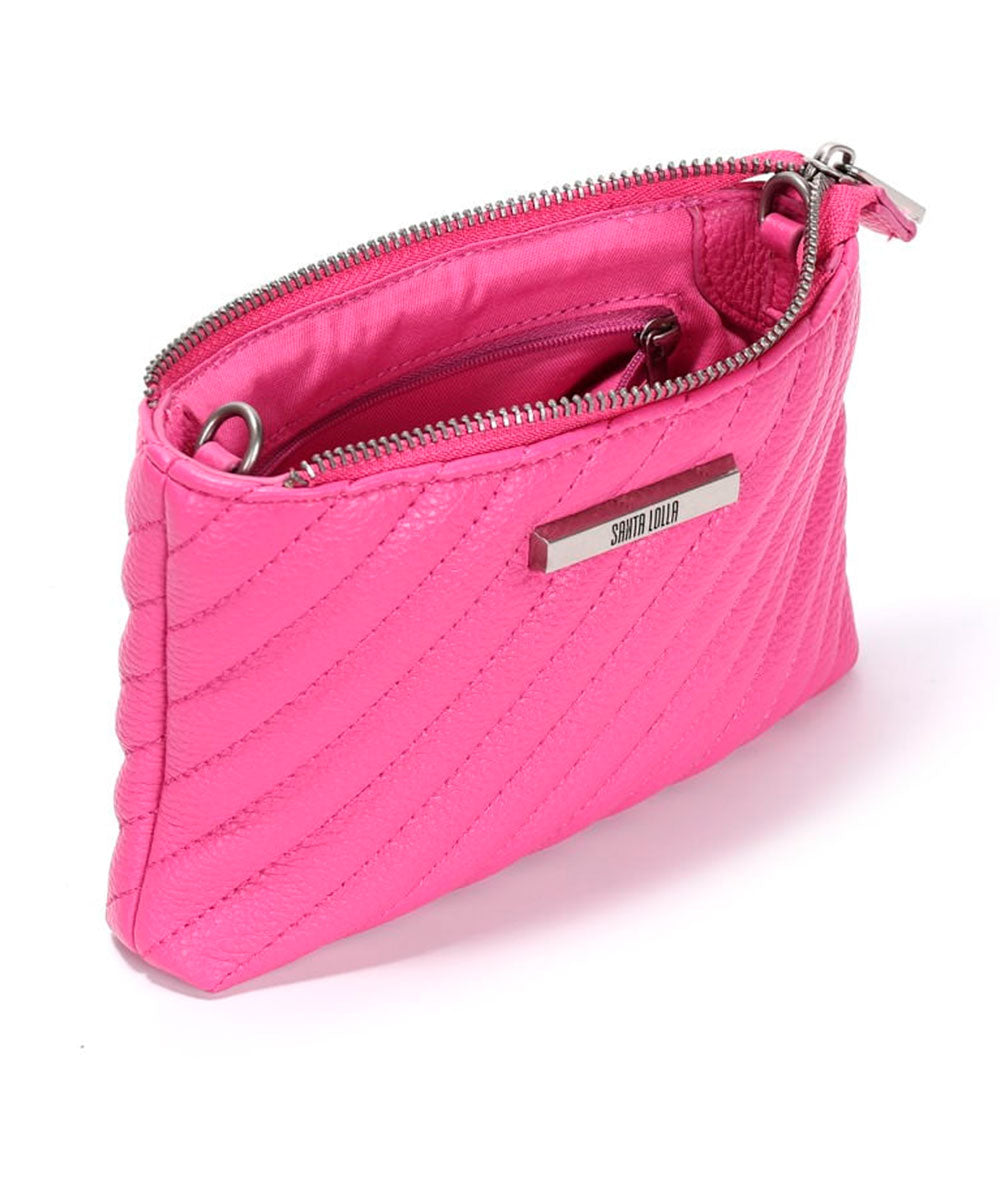 Bolsa Transversal Santa Lolla Rosa Matelassê