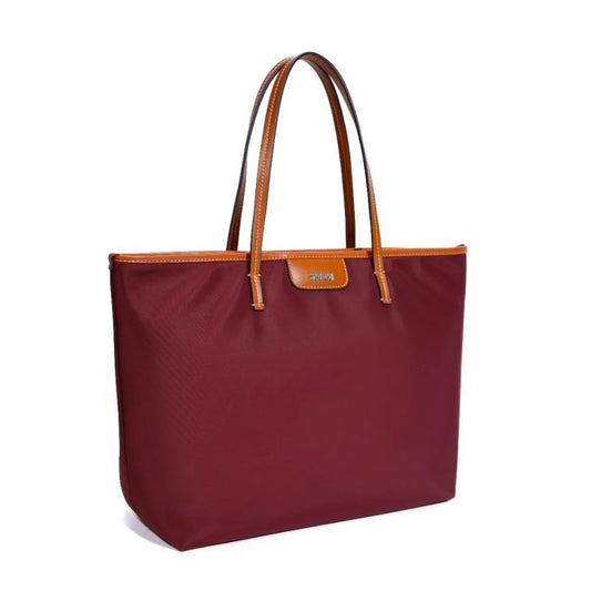 Bolsa Shopper Santa Lolla Vinho Viés Caramelo