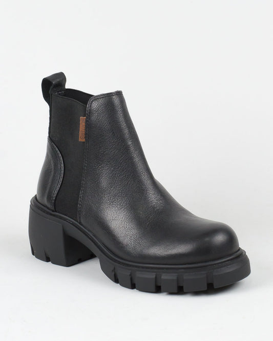 Bota Chelsea Bottero Preta Couro Tratorada
