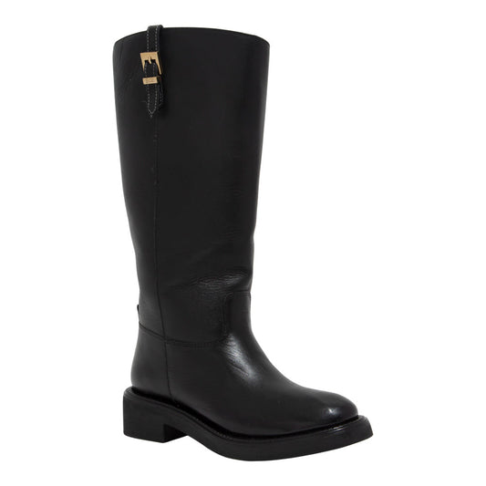 Bota Montaria Santa Lolla Preta Couro Cano Alto