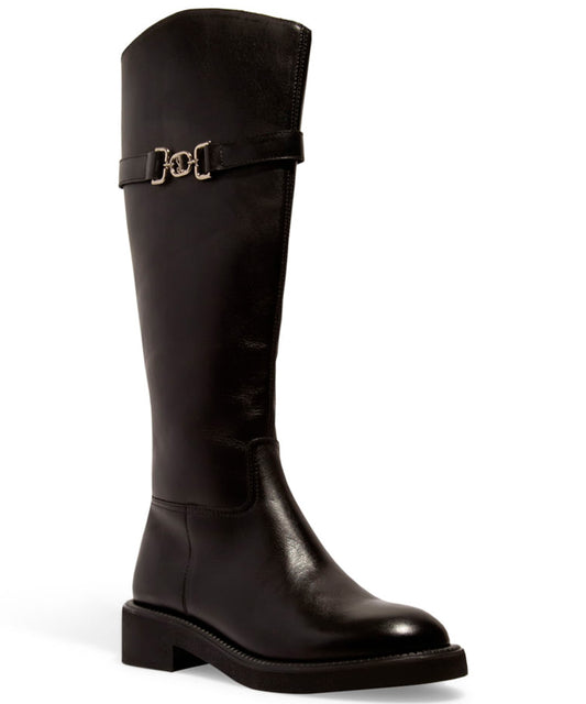 Bota Santa Lolla Couro Cano Alto Preta